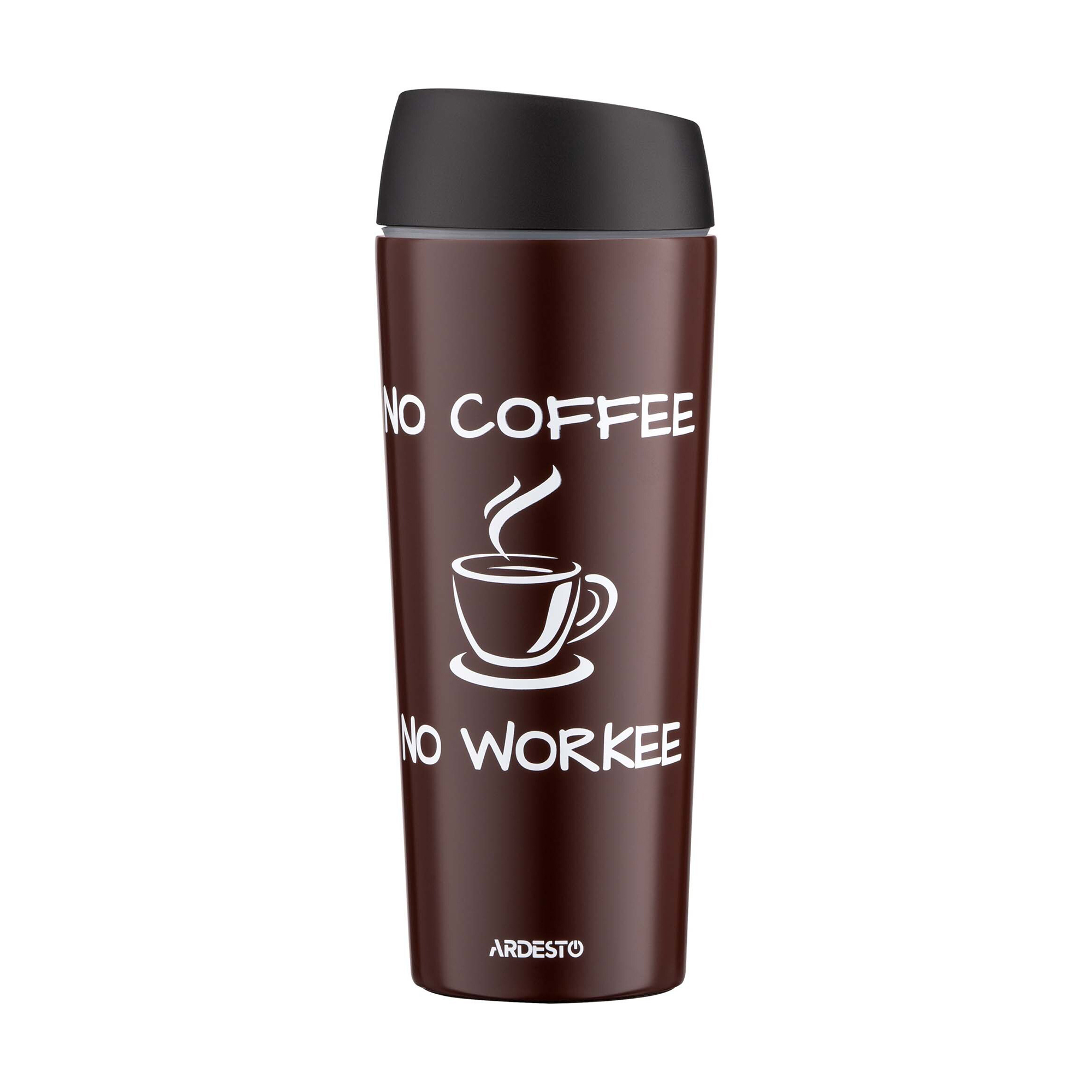 Термокухоль Ardesto Coffee Time неіржавна сталь, коричневий, 450 мл (AR2645CB)